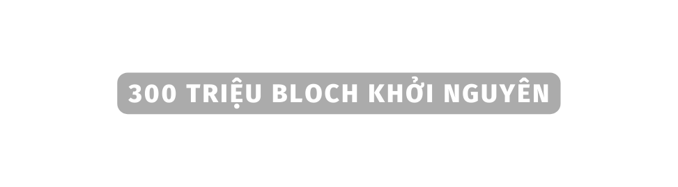 300 TRIỆU BLOCH KHỞI NGUYÊN